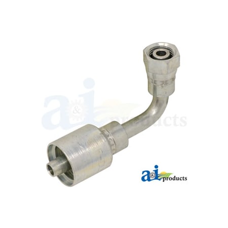 A & I Products Din Light 24 Seat 90 Degree Female Swivel O-Ring 4 x1 x1 A-F-DL9006-10-16-W